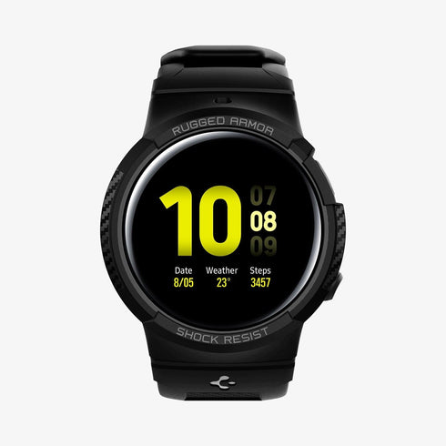 ACS06488 - Galaxy Watch 6 Classic (47mm) Case Rugged Armor Pro in black showing the front